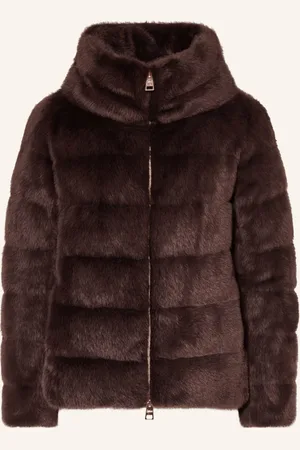 HERNO Daunenjacke Aus Kunstfell braun