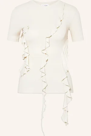 Acne Studios T-Shirt Mit Volants weiss