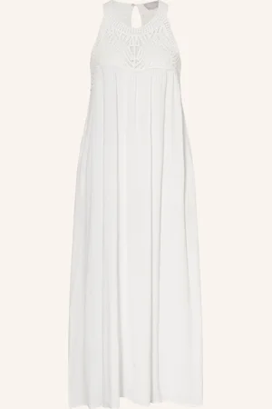 Hemisphere Kleid Im Materialmix weiss
