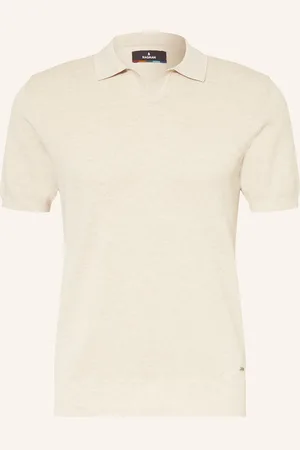 Ragman Strick-Poloshirt weiss