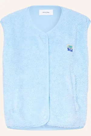 American Vintage Teddyfell-Weste Hoktown blau
