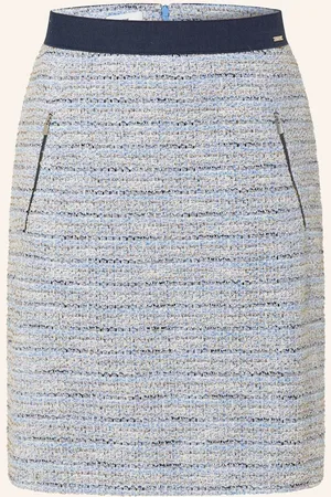 Cinque Bouclé-Rock Ciracki Mit Glitzergarn blau