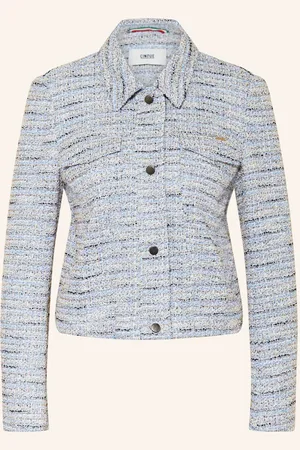 Cinque Bouclé-Jacke Cibaby Mit Glitzergarn blau