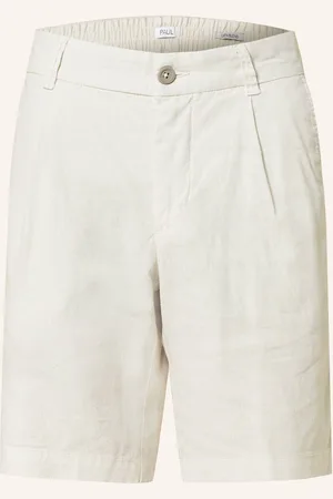 PAUL Shorts Comfort Fit Mit Leinen grau