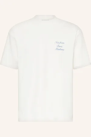 Drôle de Monsieur Drôle De Monsieur T-Shirt Slogan Cursive weiss