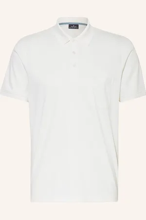 Ragman Piqué-Poloshirt weiss