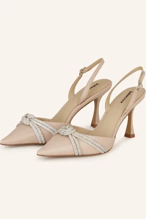 Lola Cruz Slingpumps Alice Mit Schmucksteinen beige