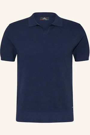 Ragman Strick-Poloshirt blau