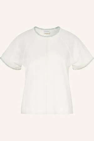 Closed Cropped-Shirt weiss