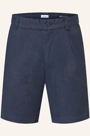 PAUL Shorts Comfort Fit Mit Leinen blau