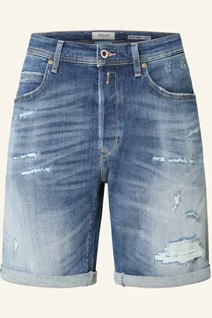 Replay Jeansshorts Tapered Fit blau