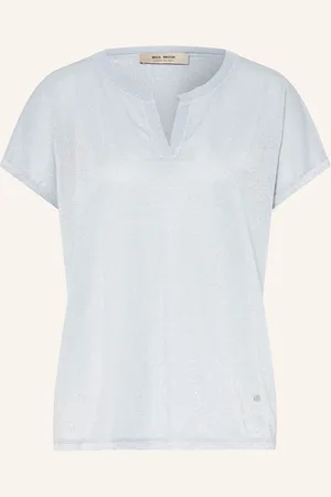 Mos Mosh T-Shirt Mmkilana Mit Glitzergarn blau
