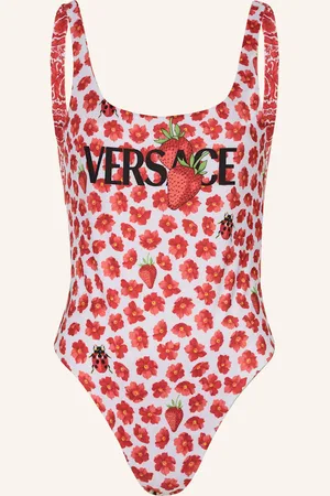 VERSACE Badeanzug Zum Wenden rot