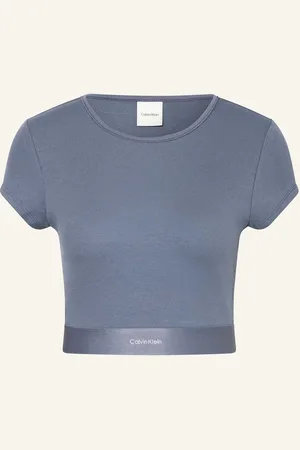 Calvin Klein Lounge-Shirt Cotton Strtech Rib blau
