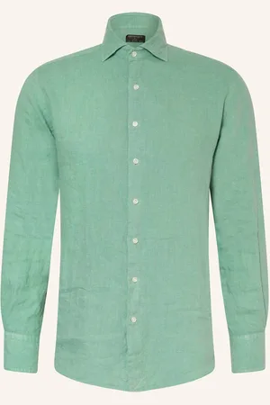 ARTIGIANO Leinenhemd Classic Fit gruen