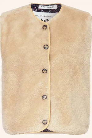 Lollys Laundry Teddyfell-Weste Jacell braun