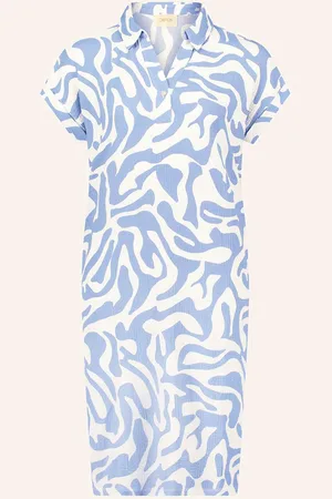 Cartoon Hemdblusenkleid blau