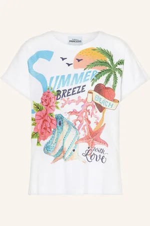 Frogbox T-Shirt Mit Schmucksteinen weiss