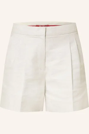 Max Mara Shorts Favilla Mit Leinen Und Glitzergarn silber