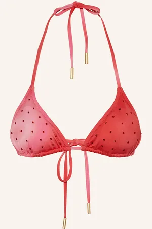 Goldbergh Triangel-Bikini-Top Joie Mit Schmucksteinen rot