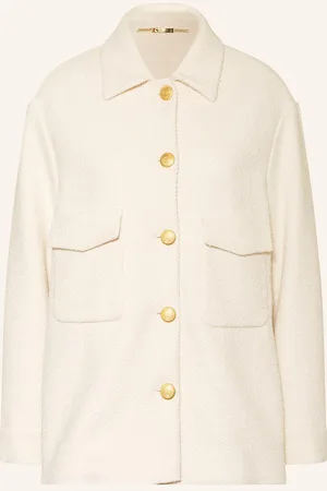 NVSCO Overjacket Giulia Aus Bouclé weiss