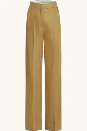 Max Mara Marlenhose Aversa Aus Leinen braun
