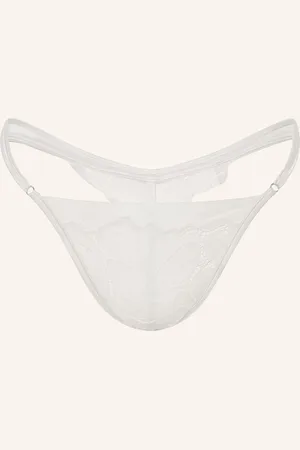 Calvin Klein String Ck Black Floral Lace weiss