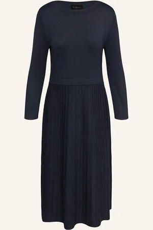 QS by s.Oliver Strickkleid Mit 3/4-Arm blau