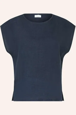 DARLING HARBOUR T-Shirt Aus Leinen blau