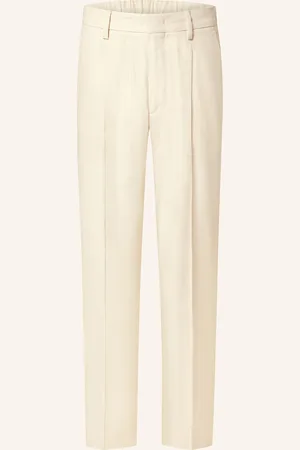 NN.07 Hose Kay 1808 Relaxed Fit Mit Leinen weiss