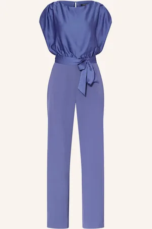 Swing Jumpsuit Im Materialmix blau