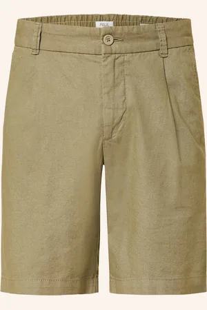 PAUL Shorts Comfort Fit Mit Leinen gruen