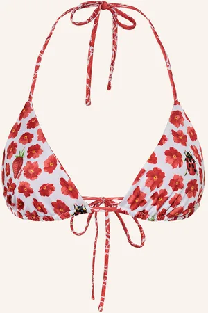 VERSACE Triangel-Bikini-Top Zum Wenden rot