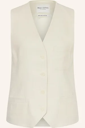 Marc O’ Polo Blazerweste Mit Leinen weiss