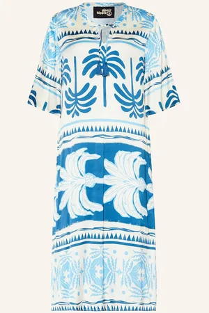 yippie hippie Satinkleid Mit 3/4-Arm blau
