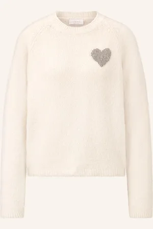 Rich & Royal Pullover Mit Glitzergarn weiss