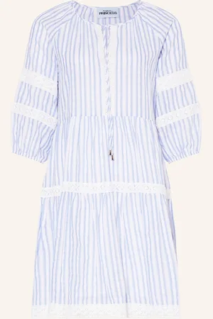 Frogbox Kleid Mit Spitze blau