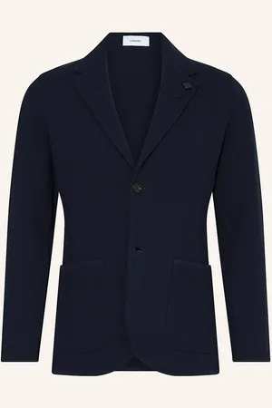 LARDINI Stricksakko Slim Fit blau