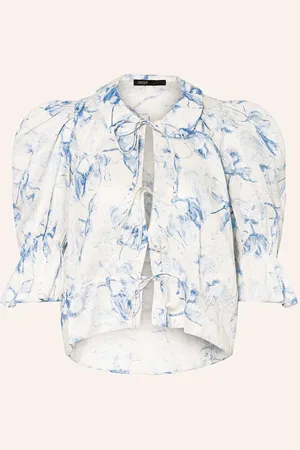 Maje Bluse Mit Leinen blau