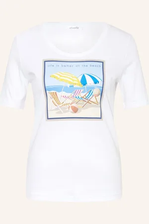 Efixelle T-Shirt Mit Schmucksteinen weiss