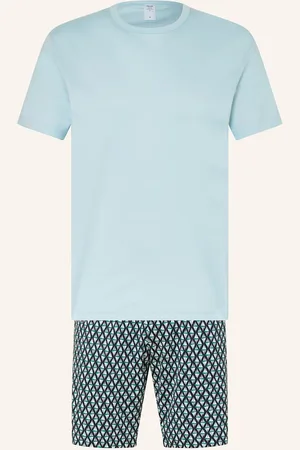Calida Shorty-Schlafanzug Relax Streamline blau