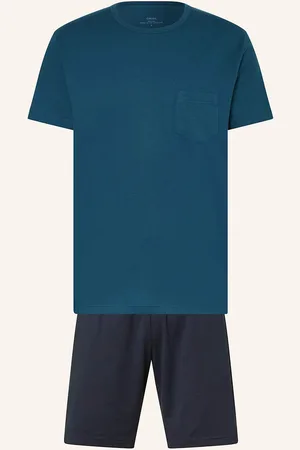 Calida Shorty-Schlafanzug Relax Essentials blau