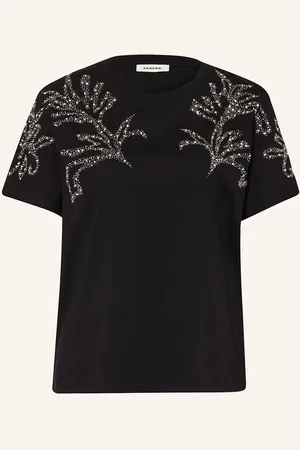 Sandro T-Shirt Mit Schmucksteinen