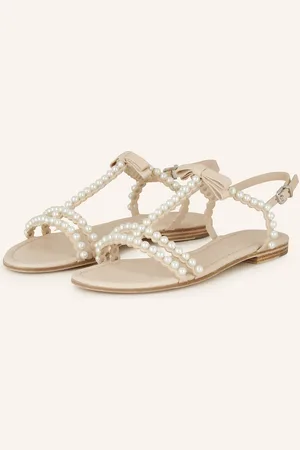 Kennel & Schmenger Sandalen Elle Mit Schmuckperlen beige