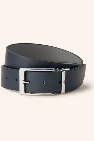 Tommy Hilfiger Ledergürtel Layton Zum Wenden blau