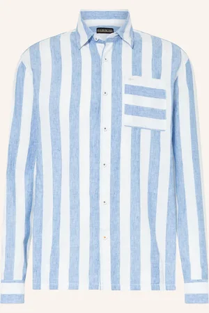 Napapijri Hemd Brolio Comfort Fit Mit Leinen weiss