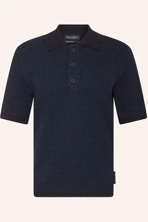 Marc O’ Polo Strick-Poloshirt blau