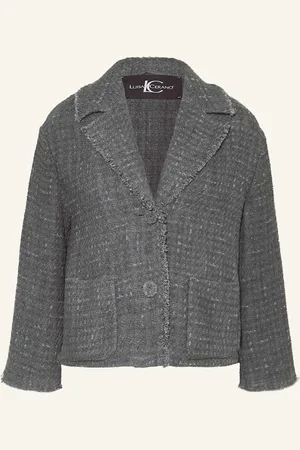 Luisa Cerano Tweed-Blazer grau