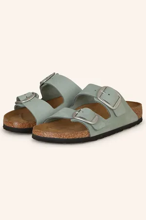 Birkenstock Pantoletten Arizona Big Buckle Lenb grau