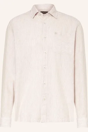 Napapijri Hemd Brolio Comfort Fit Mit Leinen weiss